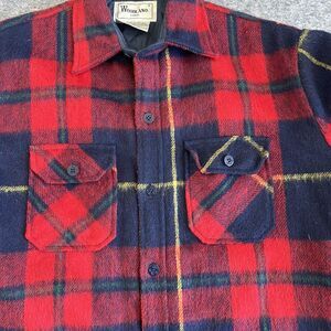 Woodland Vintage Plaid Jacket Quilted‎ Lining Size L